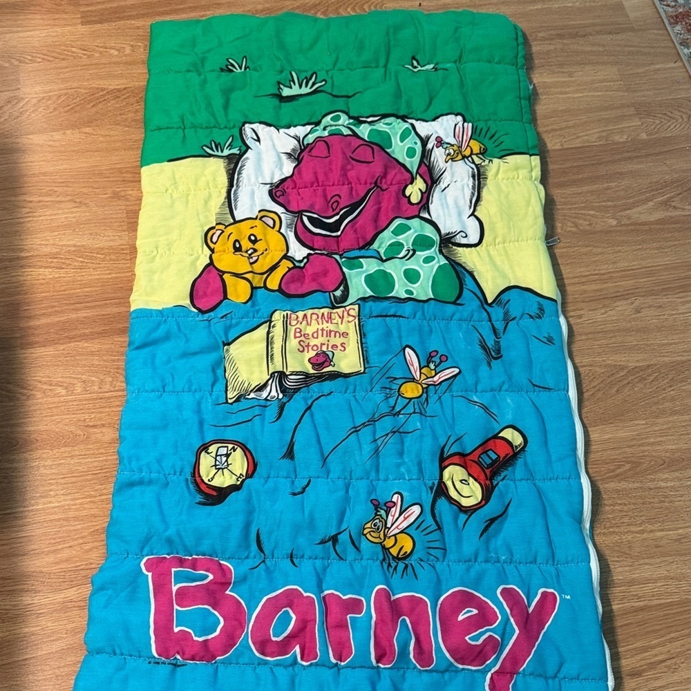Barney Bedtime Stories‎ 90’s Vintage Kids Sleeping Bag